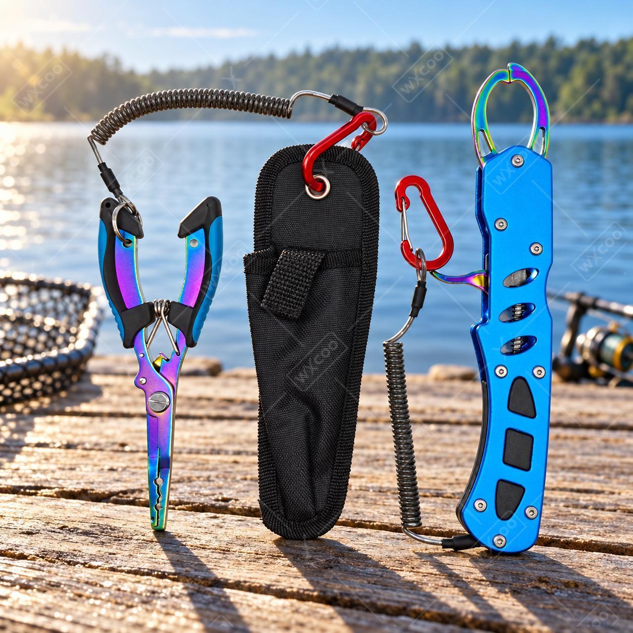 Fishing Line Cutter - Blue Titanium Coated Saltwater Fishing Pliers