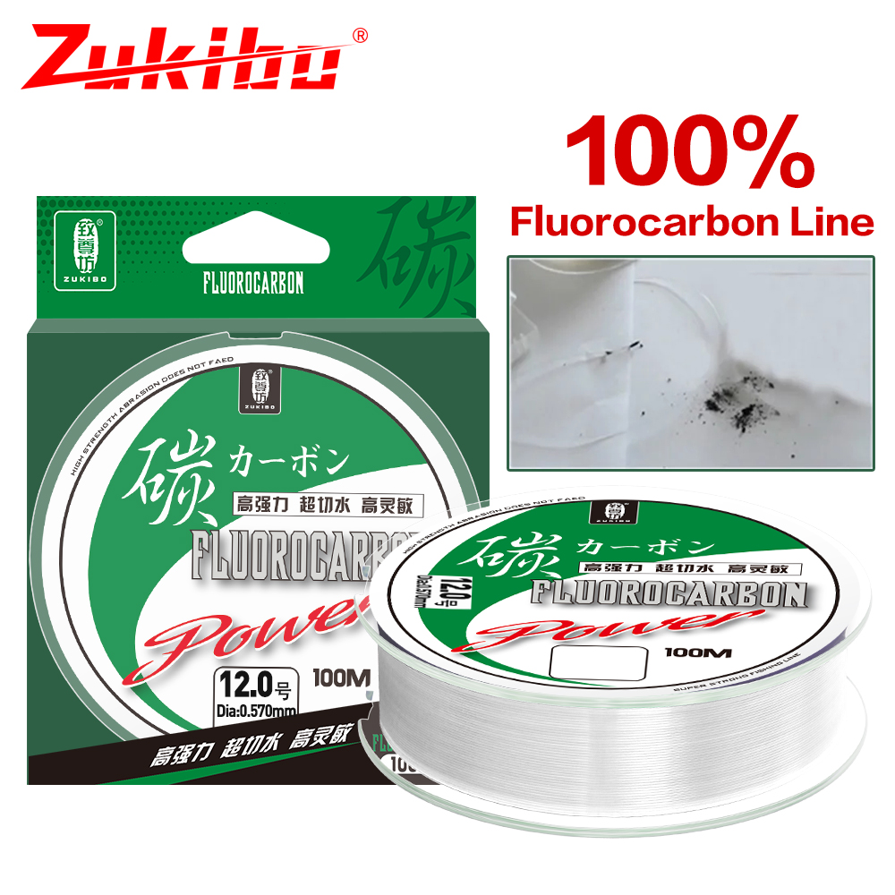 ZUKIBO 50m 100m 100% Fluorocar - Ice Fishing Line ulasan dan harga