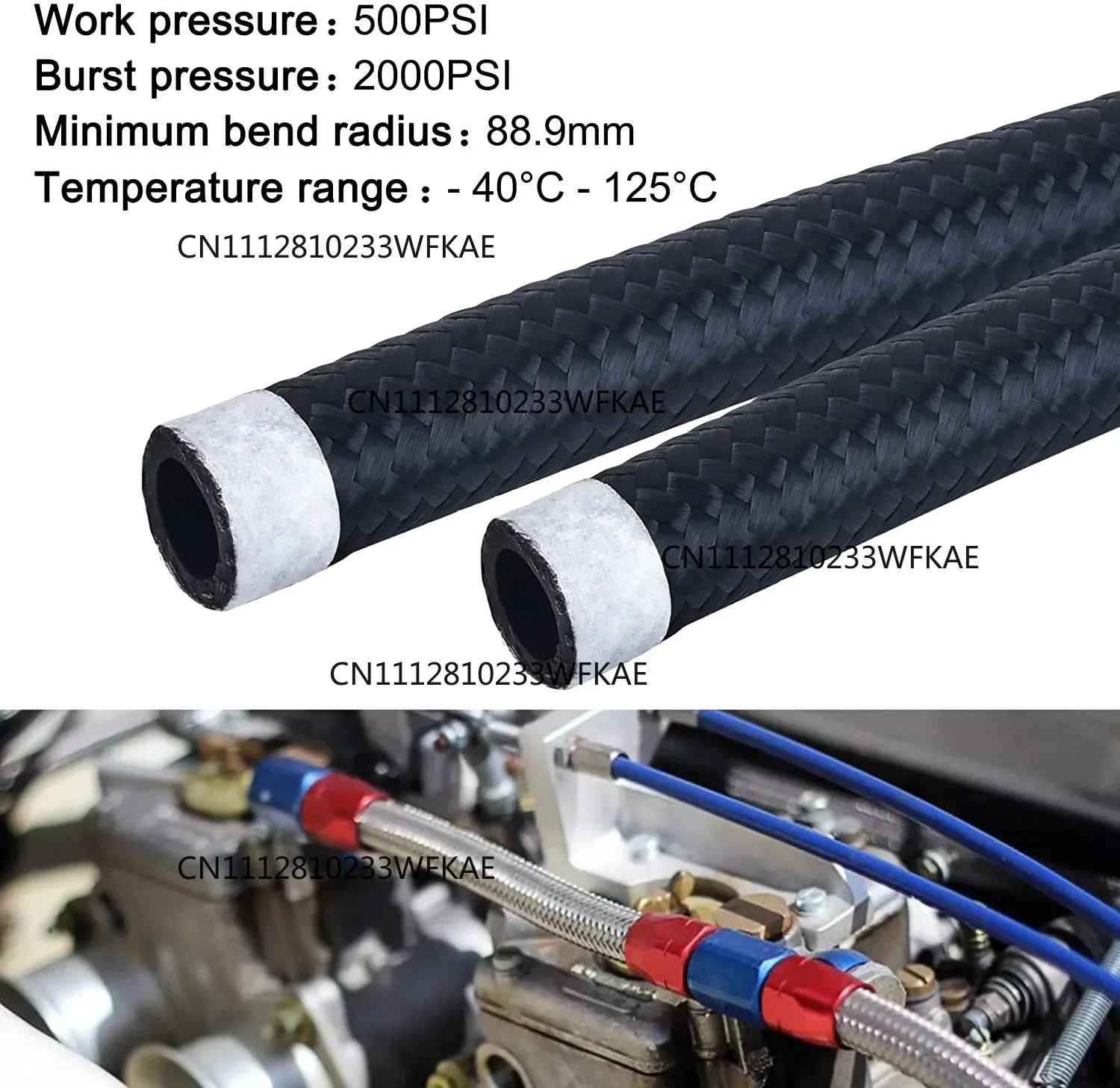 1M 3M 5M Fuel Hose Oil Gas Lin - Braided Line ulasan dan harga
