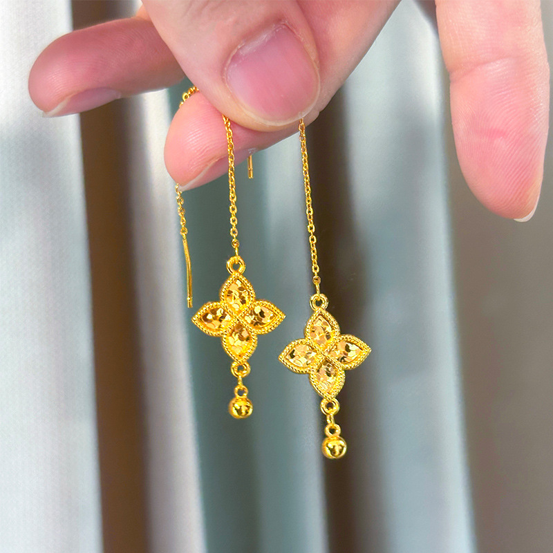 Fashion 18kt Gold Four Leaf Cl - Freshwater Line ulasan dan harga