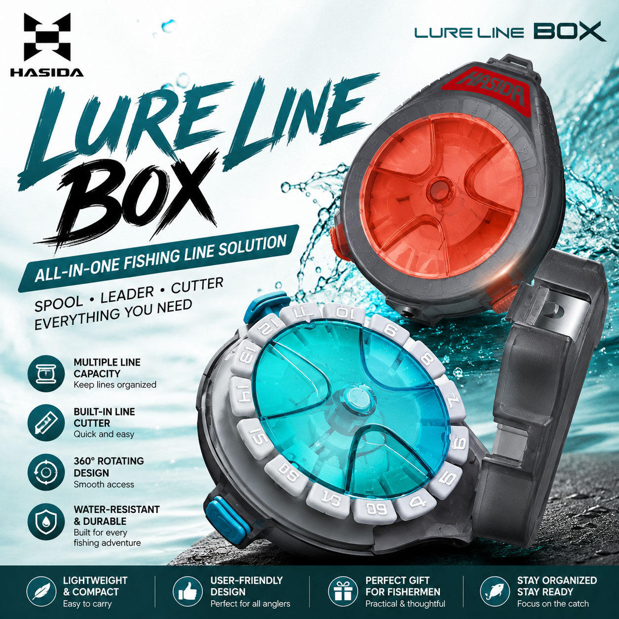 HASIDA Sub Line Box Fishing Ta - Fishing Line Dispenser ulasan dan harga
