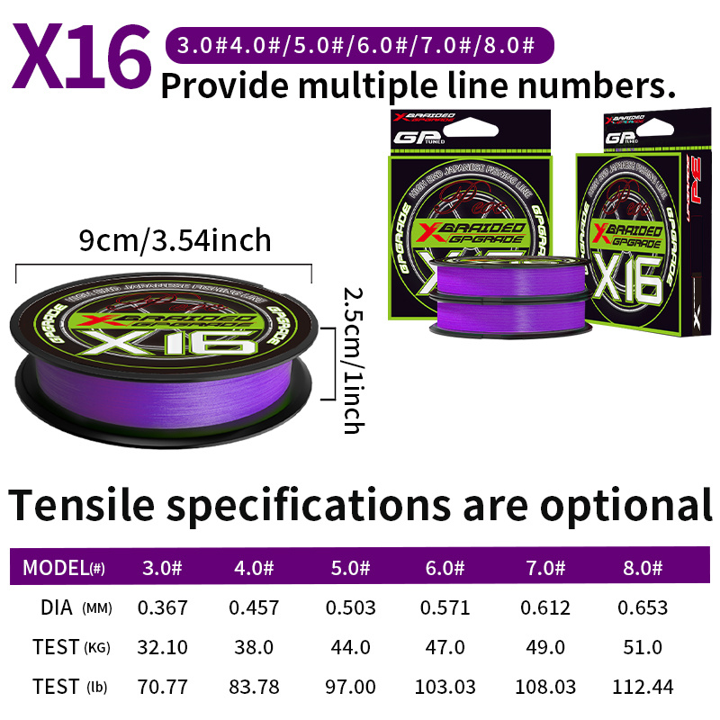 16-strand PE line, suitable fo - Ice Fishing Line ulasan dan harga